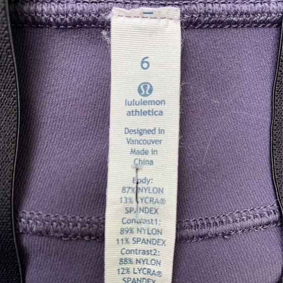 Lululemon Womens Activewear Pants Purple Stretch Pockets Belt Loops Pull On 6 - Picture 7 of 10
